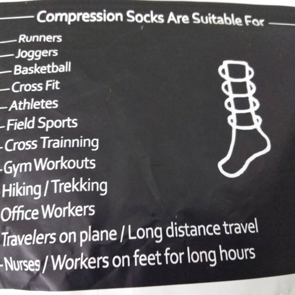 Elite Performance Compression Socks Mens 6-8.5 - Picture 4 of 5
